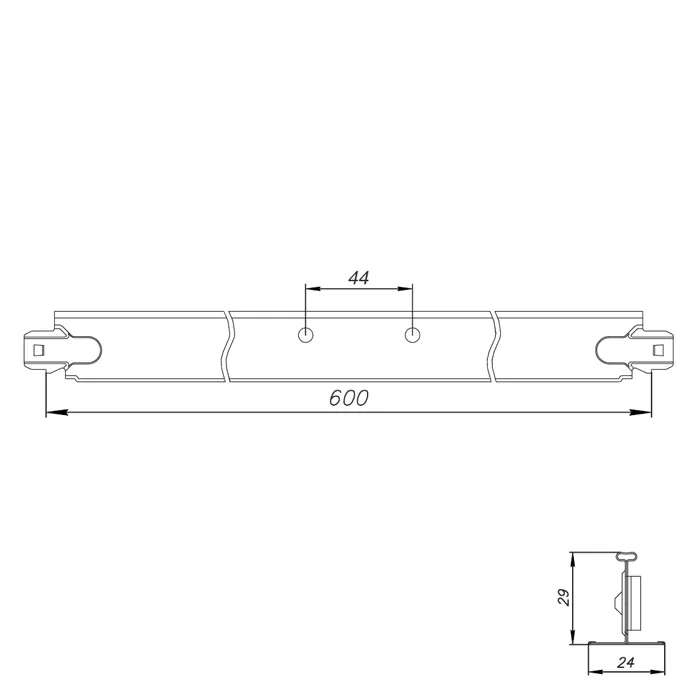 Подвесная система Албес T-24 ЭКОНОМ белый матовый L=600 мм