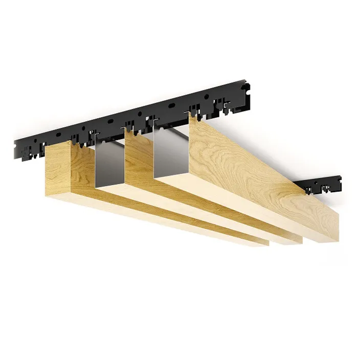 Реечный потолок кубообразного дизайна